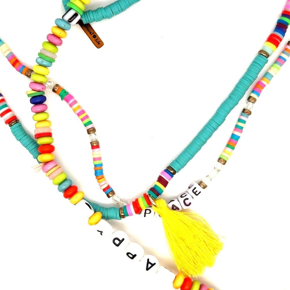 3 Natural Life Colorful Beaded Necklace (n1)